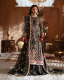 Zevk Mughal Raniya Unstitched Embroidered Organza Dress - Chand Begum