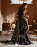 Zevk Mughal Raniya Unstitched Embroidered Organza Dress - Chand Begum