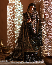 Zevk Mughal Raniya Unstitched Embroidered Organza Dress - Chand Begum