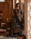 Zevk Mughal Raniya Unstitched Embroidered Organza Dress - Chand Begum