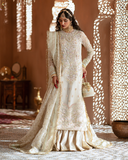 Zevk Mughal Raniya Unstitched Embroidered Organza Dress - Ruhaani Begum
