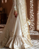 Zevk Mughal Raniya Unstitched Embroidered Organza Dress - Ruhaani Begum