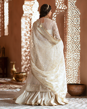 Zevk Mughal Raniya Unstitched Embroidered Organza Dress - Ruhaani Begum