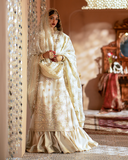Zevk Mughal Raniya Unstitched Embroidered Organza Dress - Ruhaani Begum