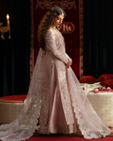 Zevk Mughal Raniya Unstitched Embroidered Organza Dress - Nur Jahan Begum