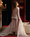 Zevk Mughal Raniya Unstitched Embroidered Organza Dress - Nur Jahan Begum