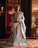 Zevk Mughal Raniya Unstitched Embroidered Organza Dress - Mughal Rani