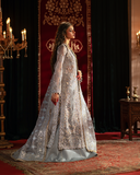 Zevk Mughal Raniya Unstitched Embroidered Organza Dress - Mughal Rani