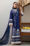 Saad Shaikh Luxe Embroidered Lawn Unstitched 3Pc Suit - Tawny