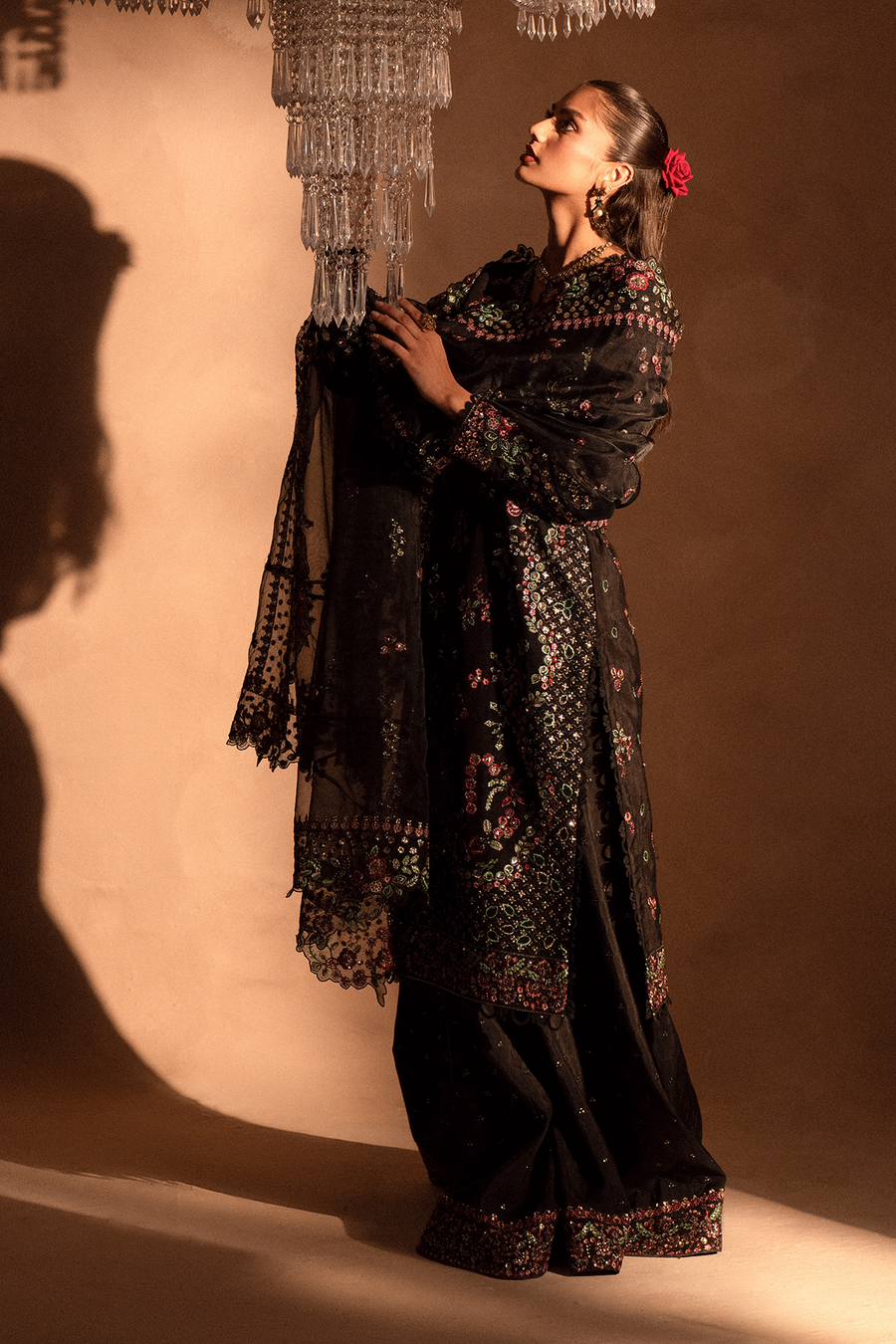 black saree for women