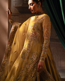 Zevk Mughal Raniya Unstitched Embroidered Organza Dress - Bano Rani