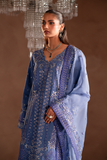 Emaan Adeel Selene Embroidered Raw Silk Unstitched 3Pc Suit - Lunelle