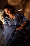 Emaan Adeel Selene Embroidered Raw Silk Unstitched 3Pc Suit - Lunelle