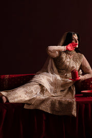 Emaan Adeel Nooresha Embroidered Net Unstitched 3Pc Suit - Safira