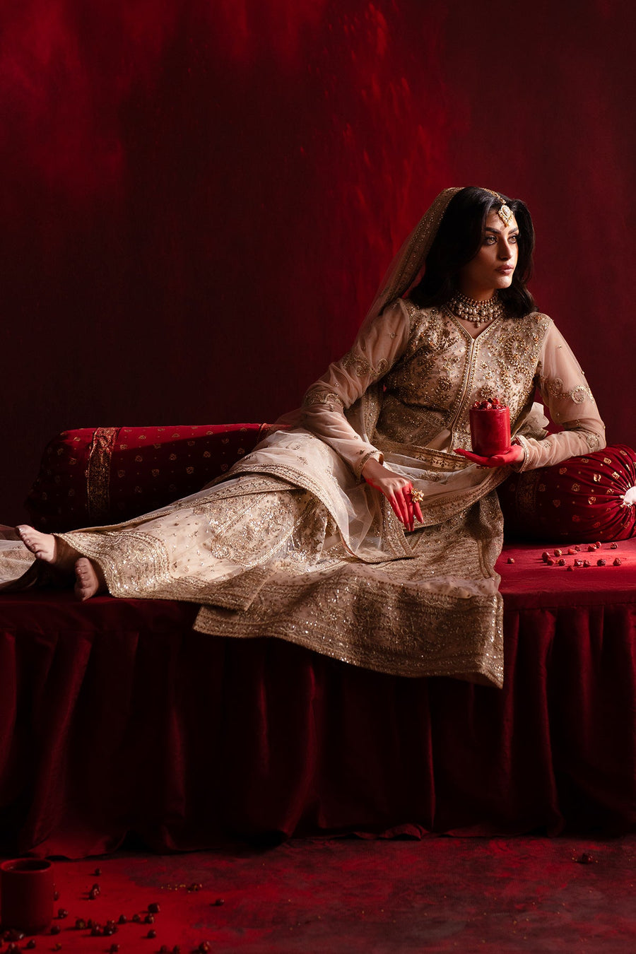 Emaan Adeel Nooresha Embroidered Net Unstitched 3Pc Suit - Safira