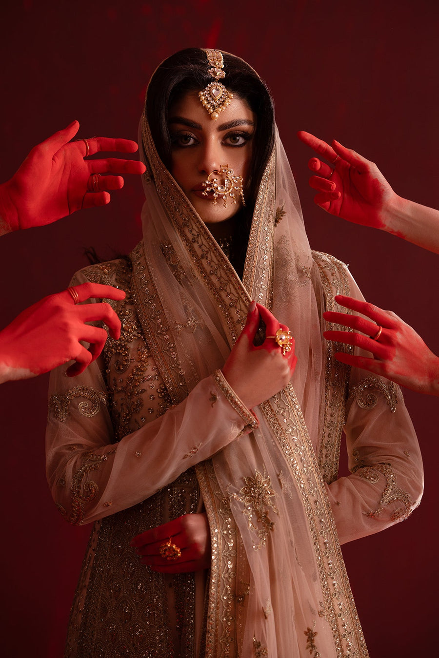 Emaan Adeel Nooresha Embroidered Net Unstitched 3Pc Suit - Safira