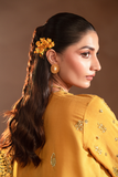 Emaan Adeel Selene Embroidered Raw Silk Unstitched 3Pc Suit - Veloria