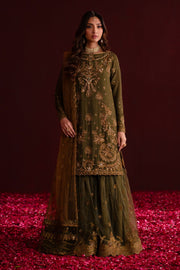Emaan Adeel Nooresha Embroidered Chiffon Unstitched 3Pc Suit - Sunoora
