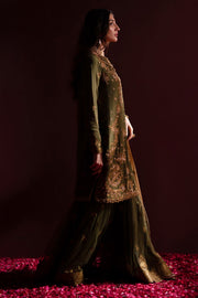 Emaan Adeel Nooresha Embroidered Chiffon Unstitched 3Pc Suit - Sunoora