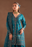 Emaan Adeel Selene Embroidered Raw Silk Unstitched 3Pc Suit - Mirelle