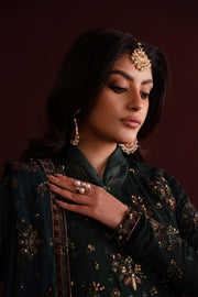 Emaan Adeel Nooresha Embroidered Chiffon Unstitched 3Pc Suit - Kavya