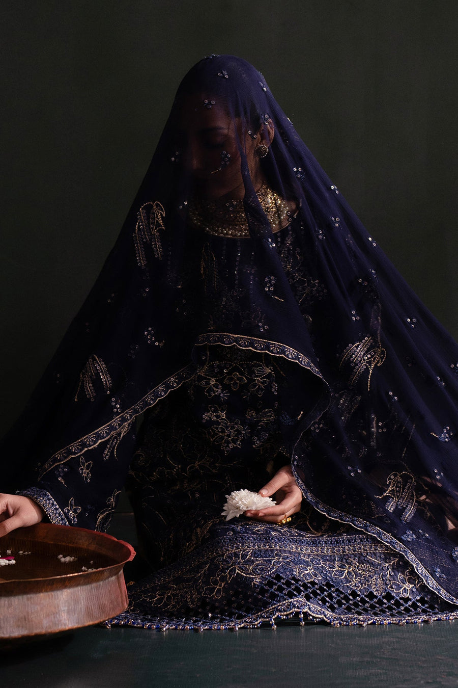 Emaan Adeel Nooresha Embroidered Chiffon Unstitched 3Pc Suit - Zarifa