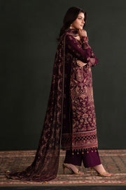 Emaan Adeel Nooresha Embroidered Chiffon Unstitched 3Pc Suit - Jenan