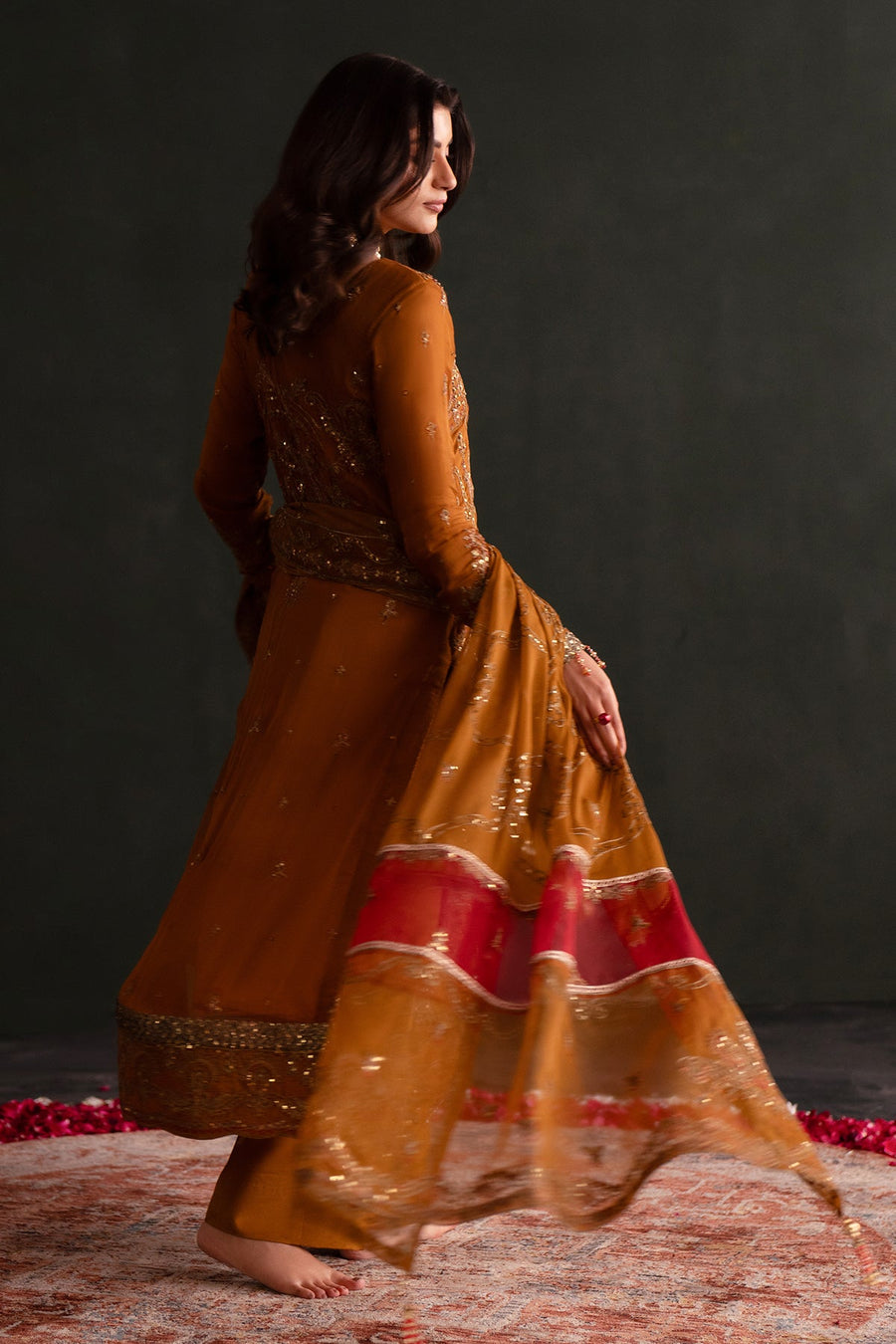 Emaan Adeel Nooresha Embroidered Chiffon Unstitched 3Pc Suit - Zarang