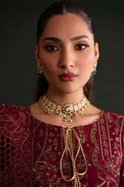Emaan Adeel Nooresha Embroidered Chiffon Unstitched 3Pc Suit - Nishta