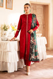 Lumiere by Saad Shaikh Embroidered Dull Silk Unstitched 3Pc Suit D-07 Coral