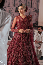 Silsila by Saad Shaikh Embroidered Net Unstitched 3Pc Suit D-02 Elaila