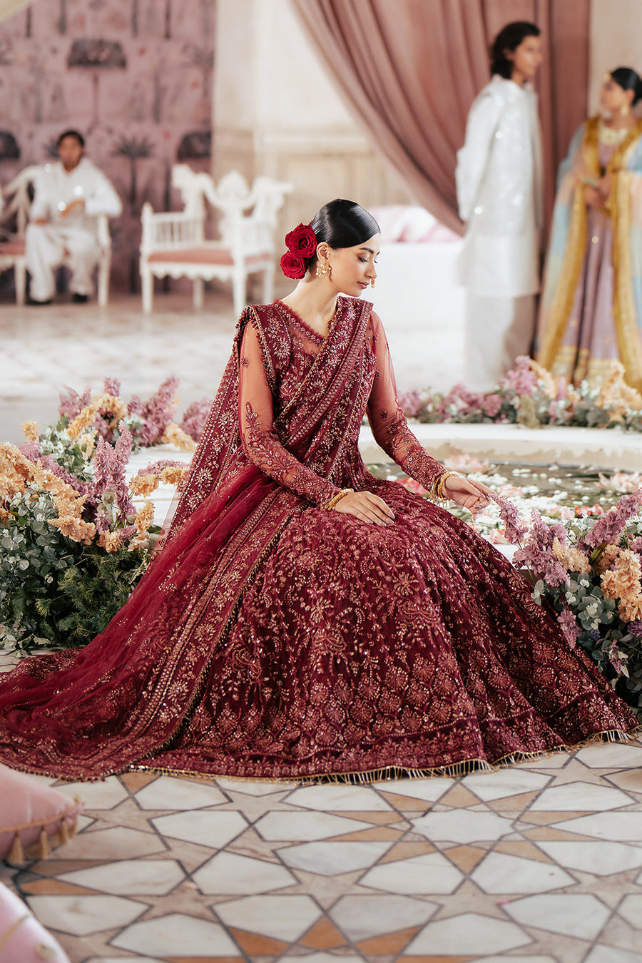 Silsila by Saad Shaikh Embroidered Net Unstitched 3Pc Suit D-02 Elaila