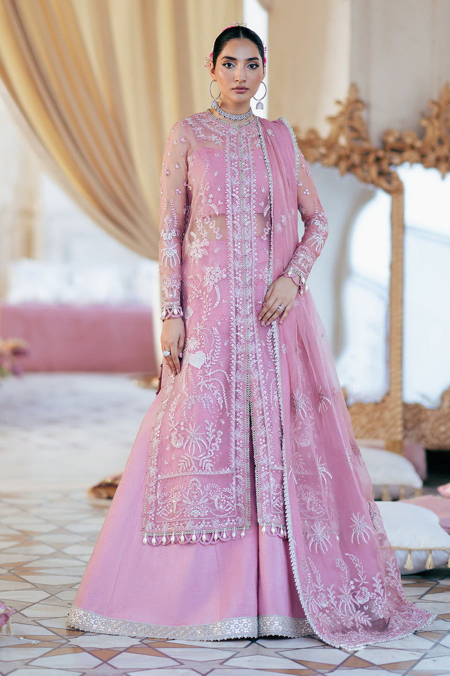 Silsila by Saad Shaikh Embroidered Organza Unstitched 3Pc Suit D-03 Leya