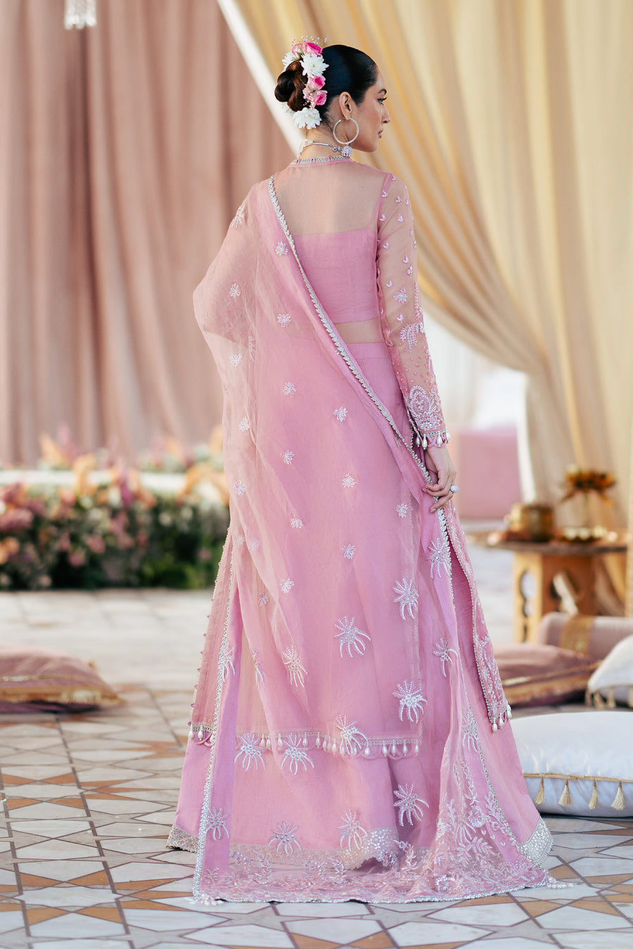 Silsila by Saad Shaikh Embroidered Organza Unstitched 3Pc Suit D-03 Leya