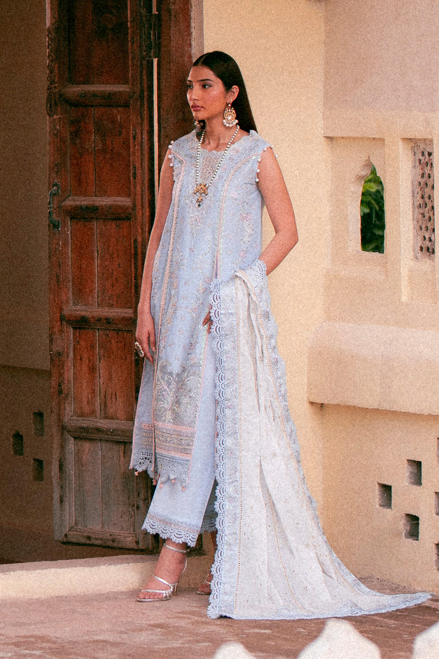 Zarposh Sangat Embroidered Lawn Unstitched 3Pc Suit - Gulbadan