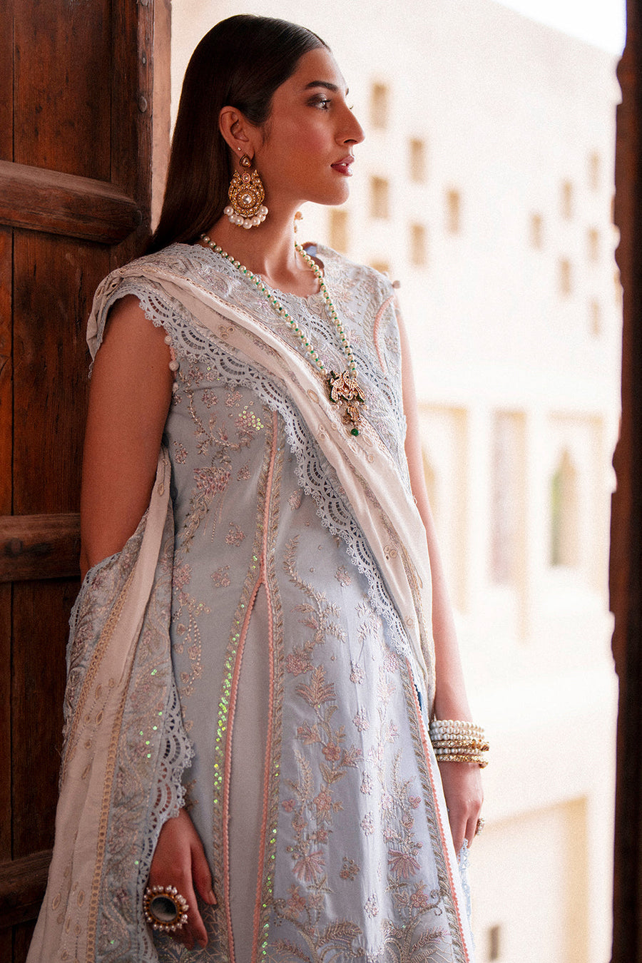 Zarposh Sangat Embroidered Lawn Unstitched 3Pc Suit - Gulbadan
