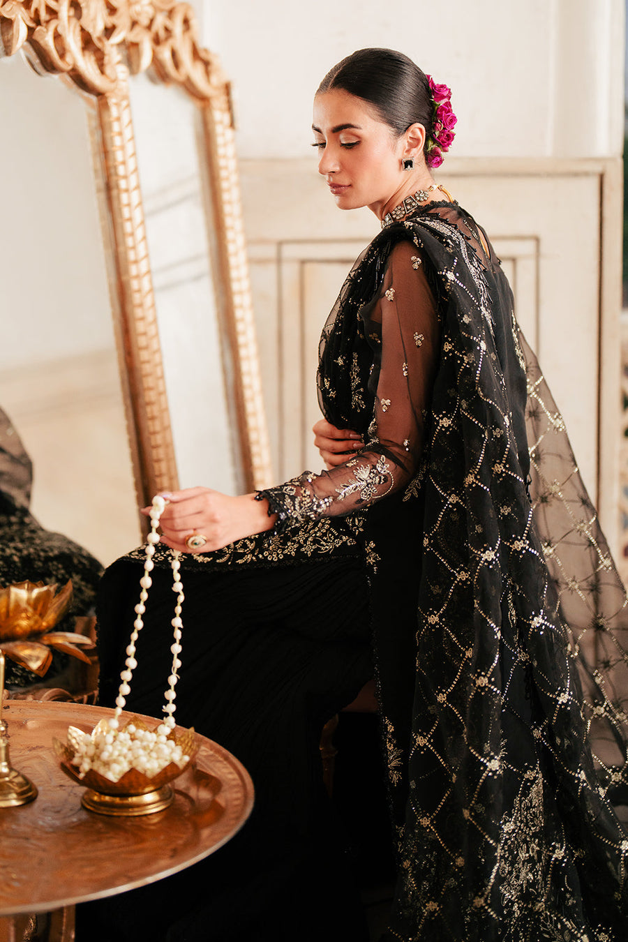 Silsila by Saad Shaikh Embroidered Organza Unstitched 3Pc Suit D-04 Amaya