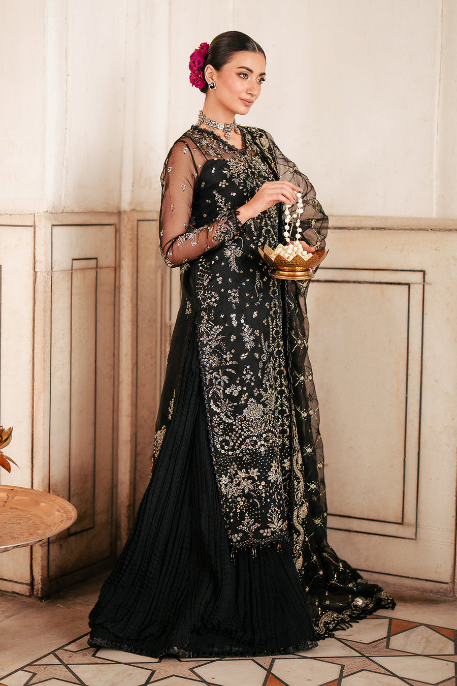 Silsila by Saad Shaikh Embroidered Organza Unstitched 3Pc Suit D-04 Amaya