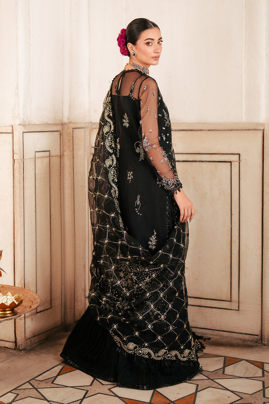 Silsila by Saad Shaikh Embroidered Organza Unstitched 3Pc Suit D-04 Amaya