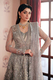 Zarposh Maharani Embroidered Net Unstitched 3Pc Suit - Shahana