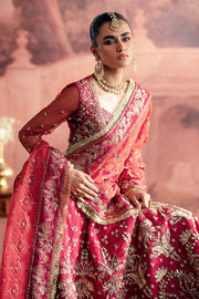 Zarposh Maharani Embroidered Net Unstitched 3Pc Suit - Anarkali