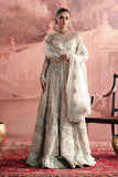 Zarposh Maharani Embroidered Net Unstitched 3Pc Suit - Chandni