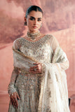 Zarposh Maharani Embroidered Net Unstitched 3Pc Suit - Chandni