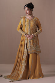 Zarposh Jahanara Festive Embroidered Chiffon Unstitched 3Pc Suit - Dhanak