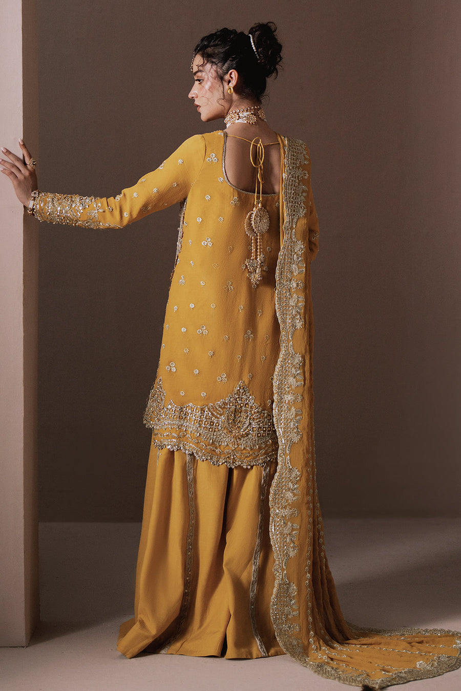 Zarposh Jahanara Festive Embroidered Chiffon Unstitched 3Pc Suit - Dhanak