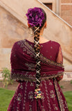 Aylin Wedding Formal Embroidered Net Unstitched 3Pc Suit - MULBERRY