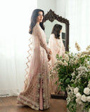Mushq Sham Shandaar Embroidered Chiffon Unstitched 3Pc Suit - Shehnai
