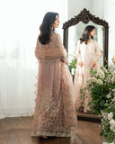 Mushq Sham Shandaar Embroidered Chiffon Unstitched 3Pc Suit - Shehnai