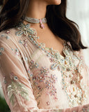 Mushq Sham Shandaar Embroidered Chiffon Unstitched 3Pc Suit - Shehnai