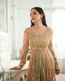 Mushq Sham Shandaar Embroidered Chiffon Unstitched 3Pc Suit - Sur Sunehri